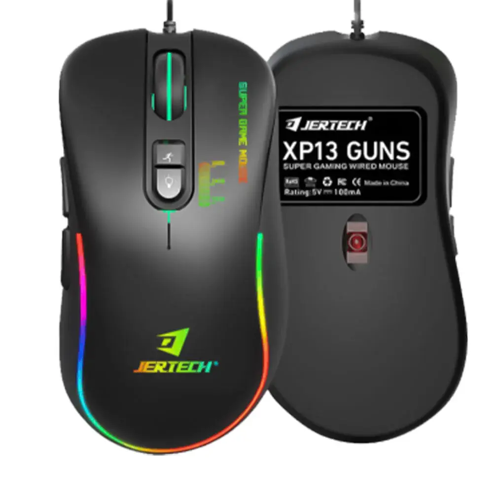 Jertech XP13 Guns PRO Wired RGB Gaming Mouse, 3600 DPI