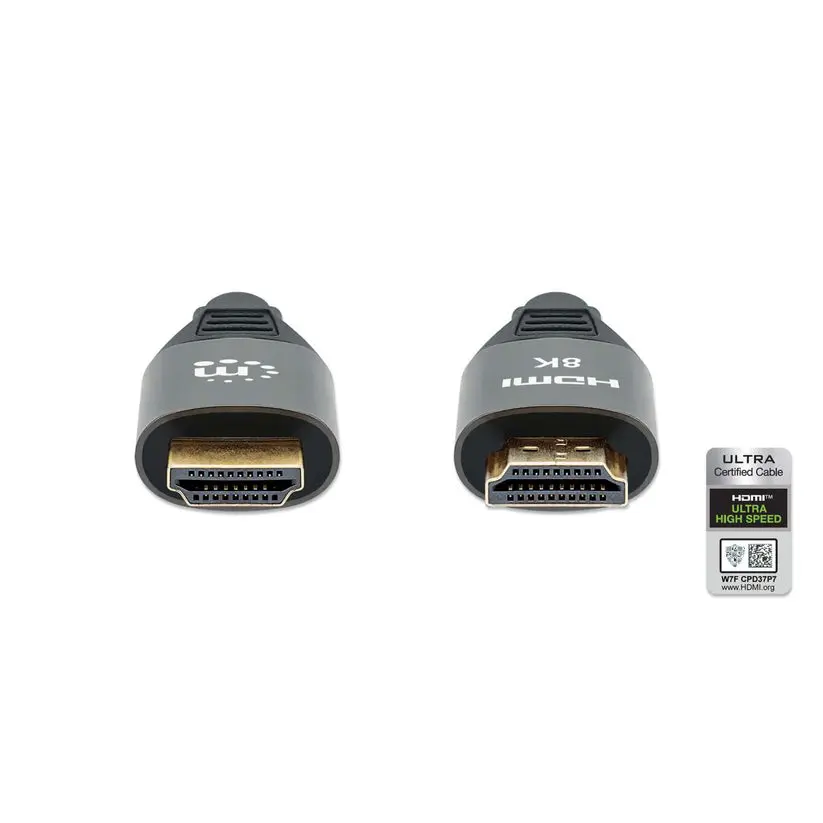 Manhattan CV488 8K@60Hz HDMI 2.1 Cable with Ethernet, 2m, Black