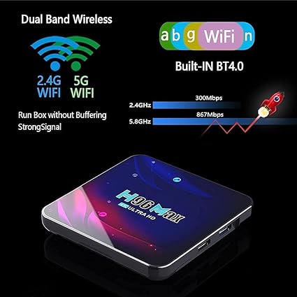 H96 Max Android V11 TV Box 4K Ultra HD 2.4G 5G WiFi 4GB DDR3 RAM 32GB Rom RK3318 Quad-core 64bit Cortex-A55 CPU Bluetooth 4.0 For Google Voice Smart TV Box