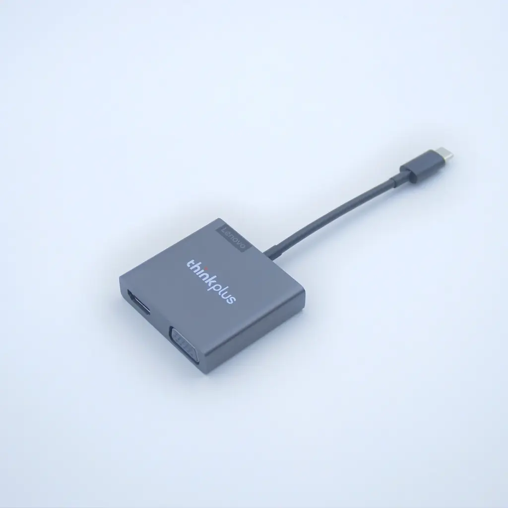 Lenovo Thinkplus USB-C 3-in-1 Hub - HDMI 4K, VGA 1080p, USB-A 3.0 Travel Adapter