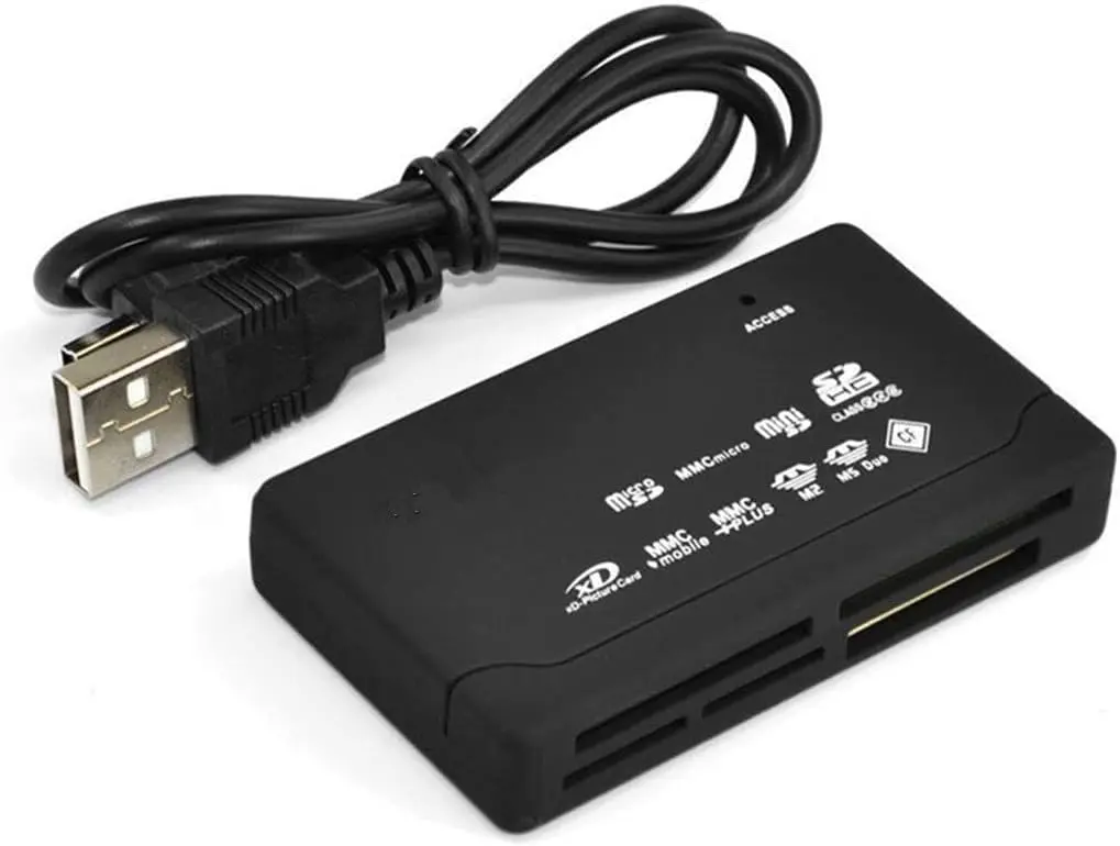 All-in-One USB 2.0 7-in-1 Card Reader for CF/SD/xD/MS/SDHC