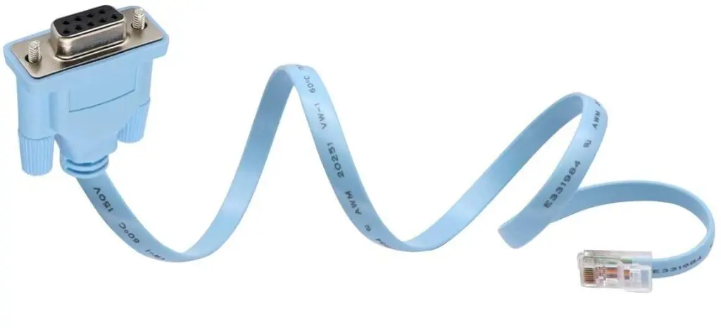 Cisco Console Cable DB9 Female to RJ45 Male, RS232 Rollover Serial Cable