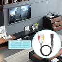 Playstation 3 Audio Video Cables - Game Console Component Accessories Connection Cord, RCA AV to TV Cable for Playstation, PS1, PS2, PS3