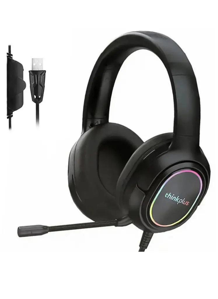 Lenovo ThinkPlus G85B Wired Gaming Headset with Mic, USB, Black