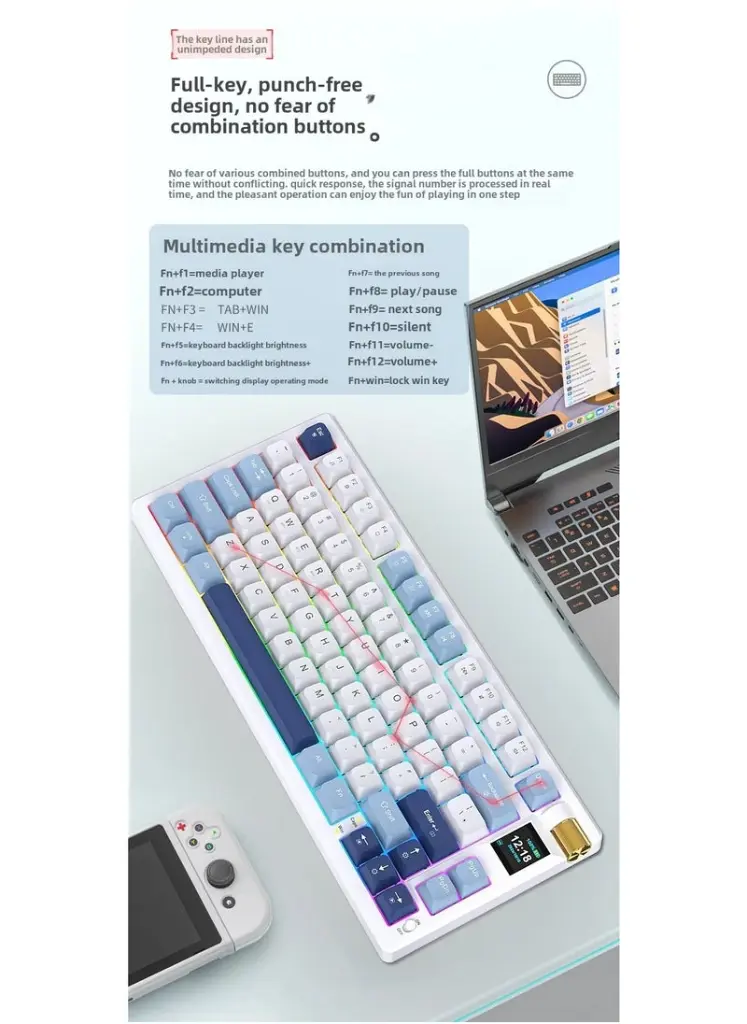 Keyboard Forev K79 Mechanical Wireless Hot-Swappable RGB