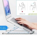 Laptop Stand, Laptop Stand for Desk, Adjustable Ergonomic Portable Aluminum Laptop Stand, 7 Angle Anti-Slip Computer Stand, Compatible with 9-15.6 inch Laptop, Silver