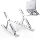 Laptop Stand, Laptop Stand for Desk, Adjustable Ergonomic Portable Aluminum Laptop Stand, 7 Angle Anti-Slip Computer Stand, Compatible with 9-15.6 inch Laptop, Silver