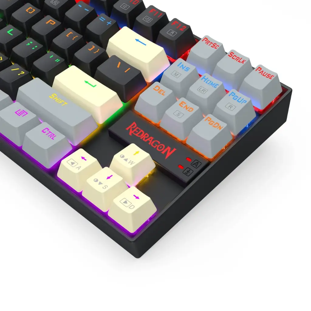 Redragon K552LGY-R Kumara TKL Mechanical Gaming Keyboard, Red Switches