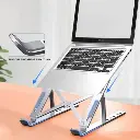 Laptop Stand, Laptop Stand for Desk, Adjustable Ergonomic Portable Aluminum Laptop Stand, 7 Angle Anti-Slip Computer Stand, Compatible with 9-15.6 inch Laptop, Silver