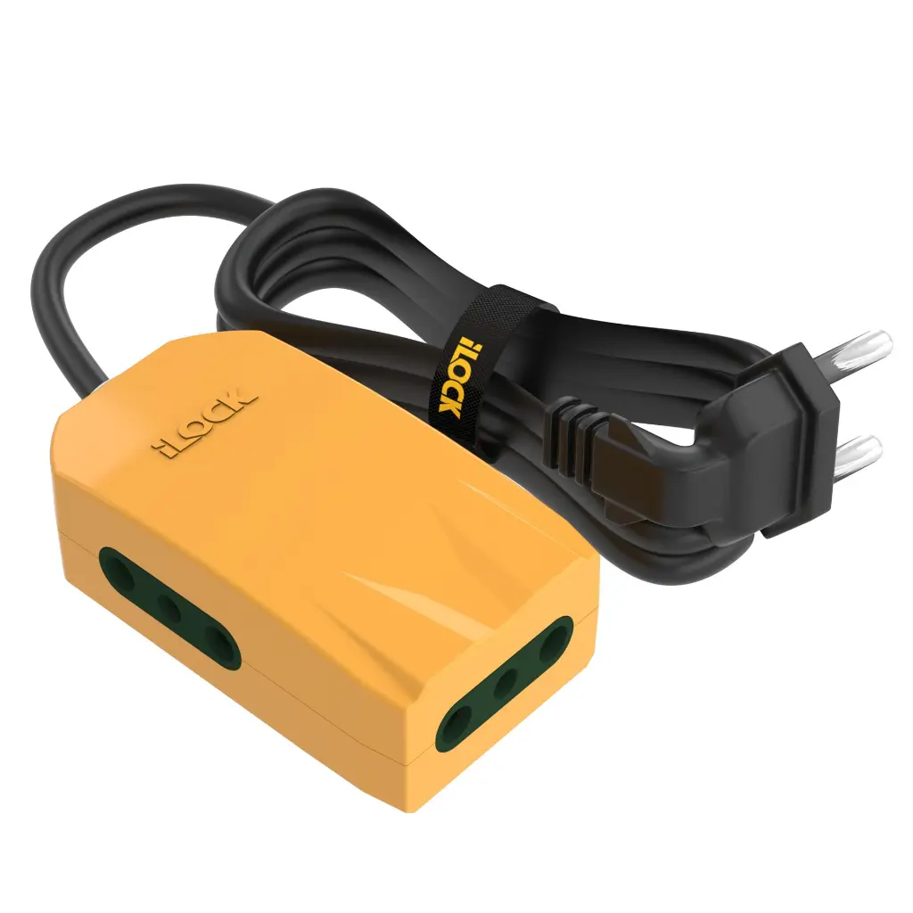 iLOCK Mini Power Strip 3 Outlets 1.5 m - Compact Travel Extension