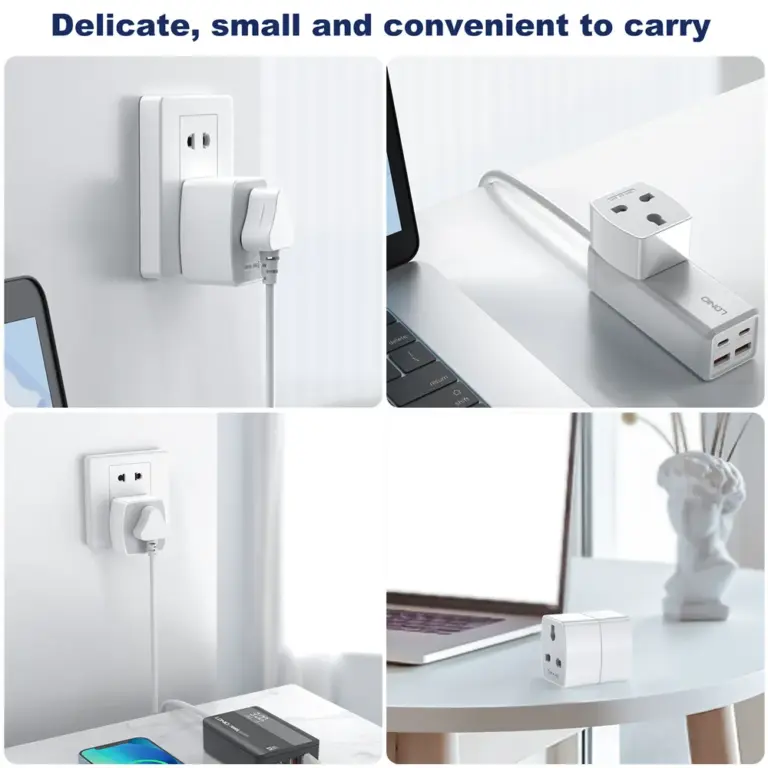 LDNIO Z4 Universal Travel Adapter – 6A, UK/EU/US/AU Plugs, Fireproof ABS