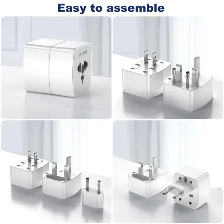 LDNIO Z4 Universal Travel Adapter – 6A, UK/EU/US/AU Plugs, Fireproof ABS