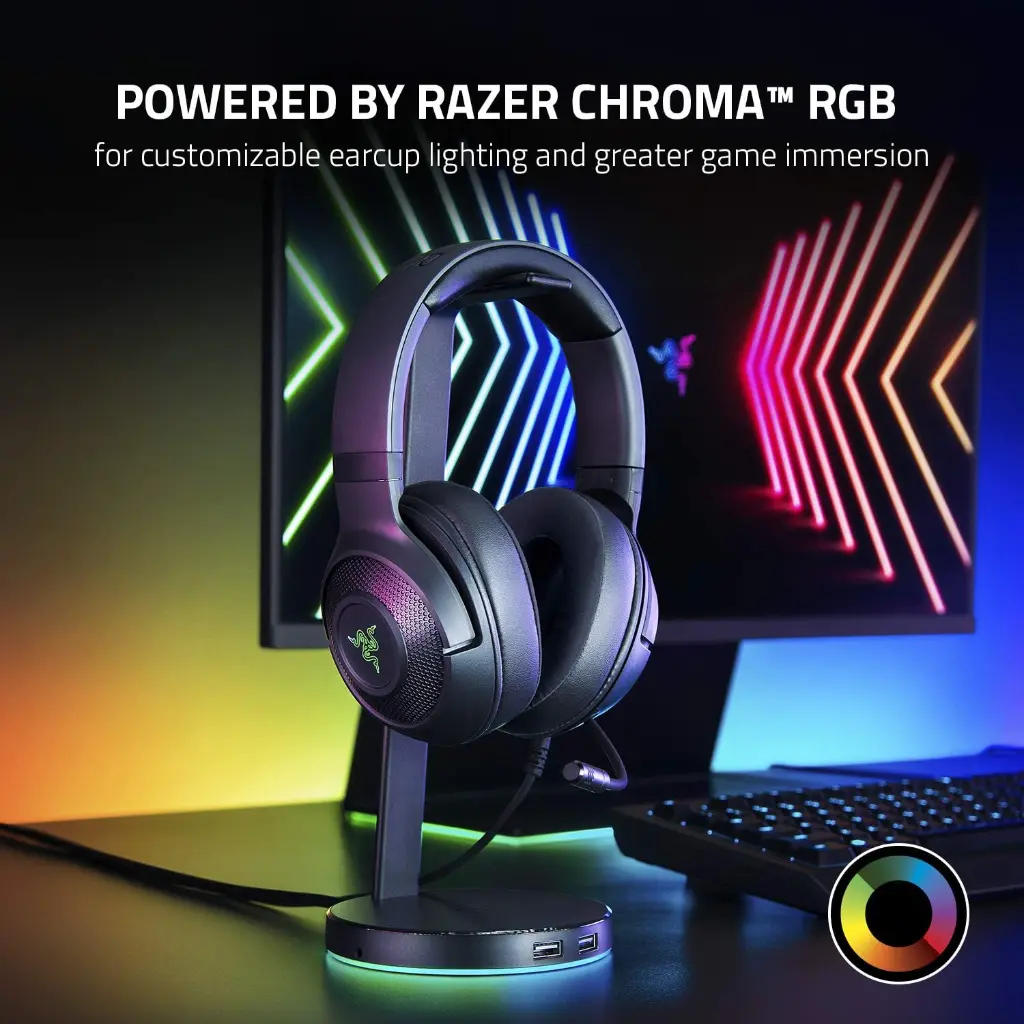 Razer Kraken V3 X Gaming Headset – TriForce 40mm Drivers, 7.1 Surround, HyperClear Cardioid Mic, Chroma RGB