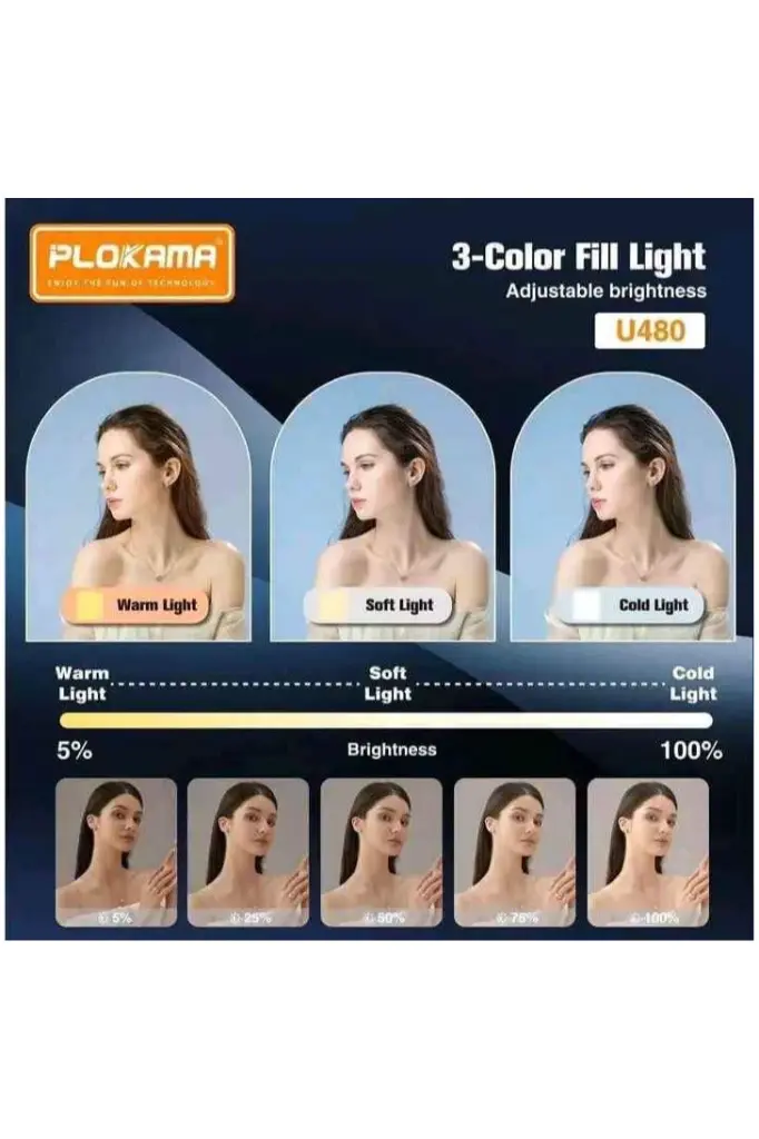 إضاءة تصوير بلوكاما U480 PRO RGB LED بقدرة 20 وات وبطارية 5000 مللي أمبير 2700-5700K