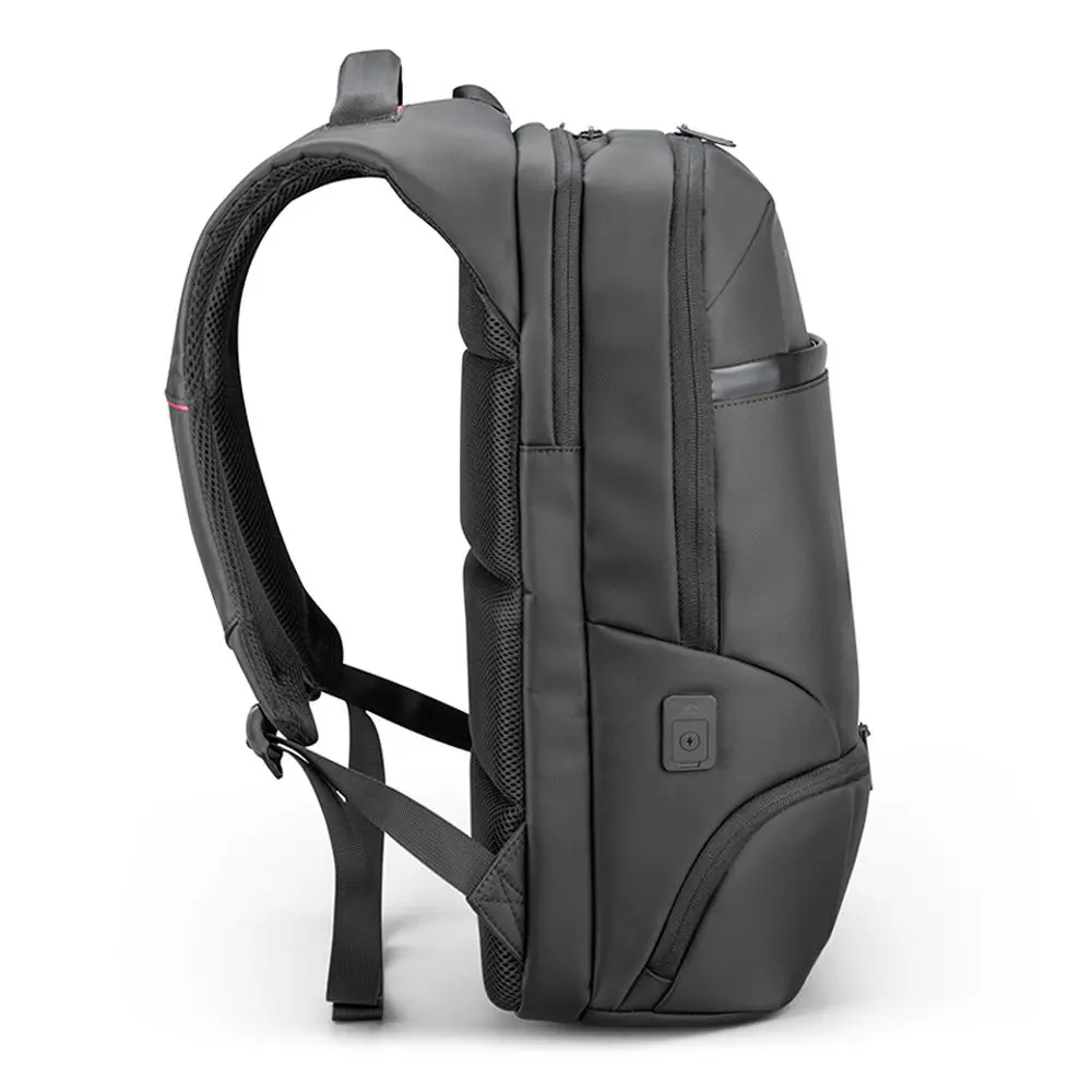 L'Avvento BG416 Laptop Backpack, Water-Repellent Polyester and PVC, 15.6", Black
