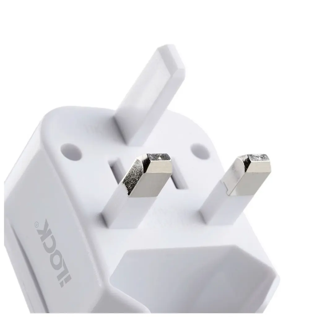 iLOCK Universal Travel Adapter, US to UK/EU/AUS, Compact and Portable, 100-240V