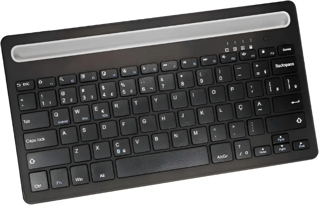 Zero ZR-3666 Wireless Keyboard - Bluetooth 5.0 & 2.4GHz, Arabic/English, Black