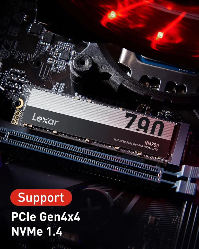 Lexar NM790 2TB M.2 2280 PCIe Gen4x4 NVMe Internal SSD, Up to 7400MB/s