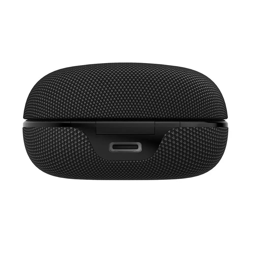 Etrain HPA0B True Wireless Earbuds with Fabric Charging Case, Black