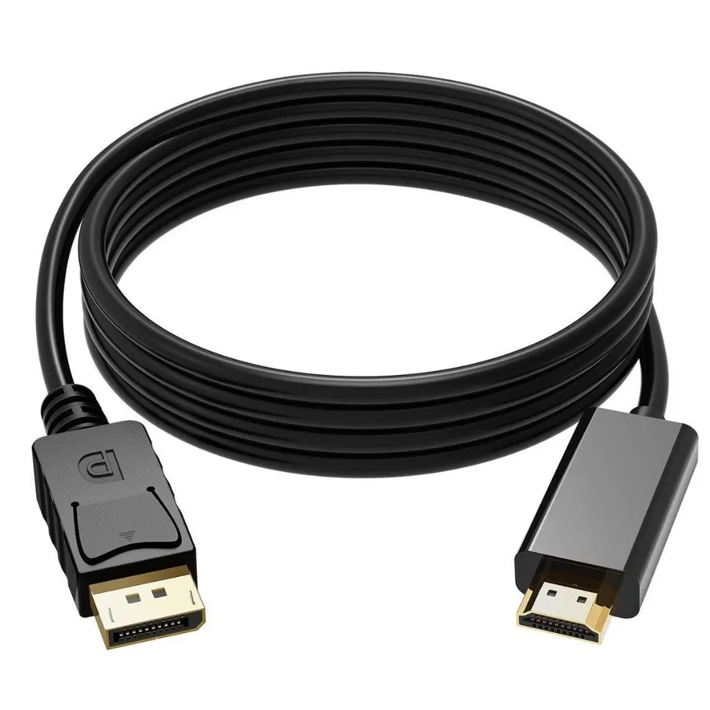 DisplayPort to HDMI 4K Cable 1.5 m – DP Male to HDMI Male, Black