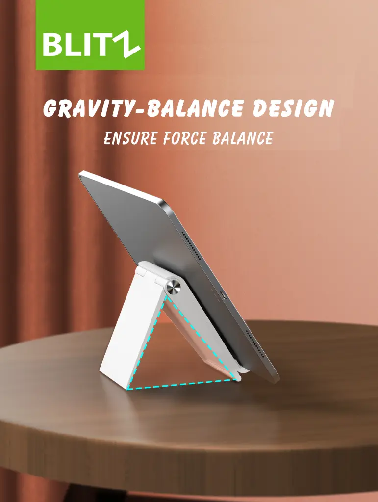 BLITZ PH-01 Foldable Multi-Angle Phone and Tablet Stand Holder