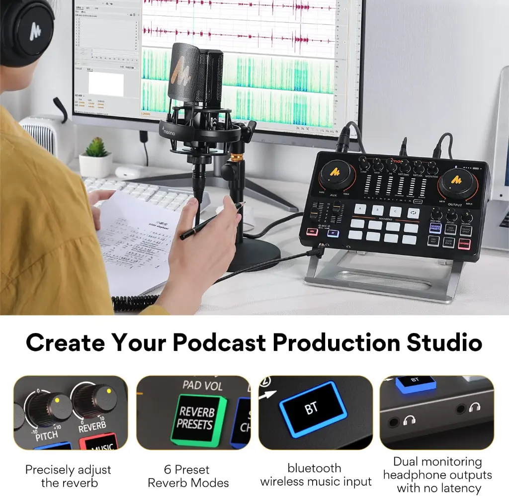 MAONOCASTER AME2A Integrated Audio Production Studio / Podcast Mixer