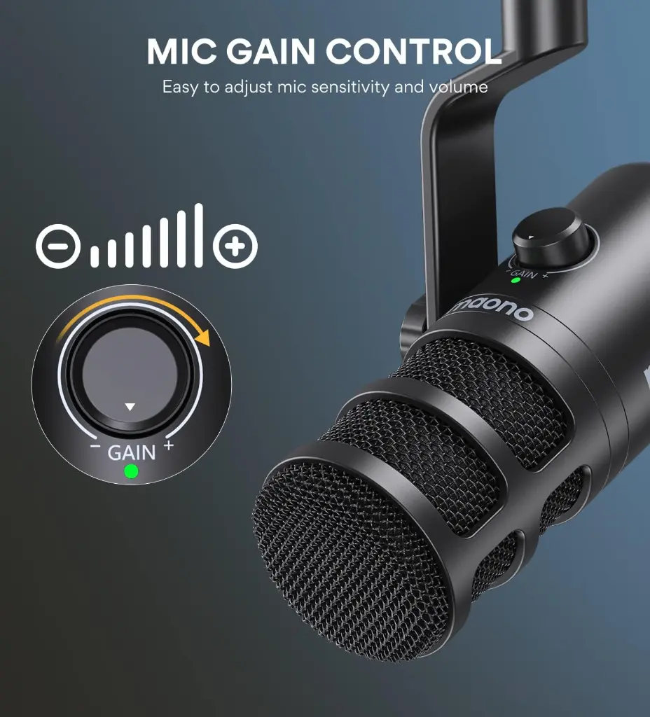 MAONO PD100X USB/XLR Dynamic Microphone for Gaming and Streaming, RGB