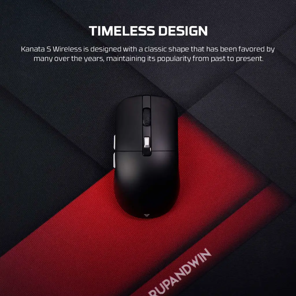 Fantech WG9S Kanata S Dual-Mode Wireless Gaming Mouse - Black
