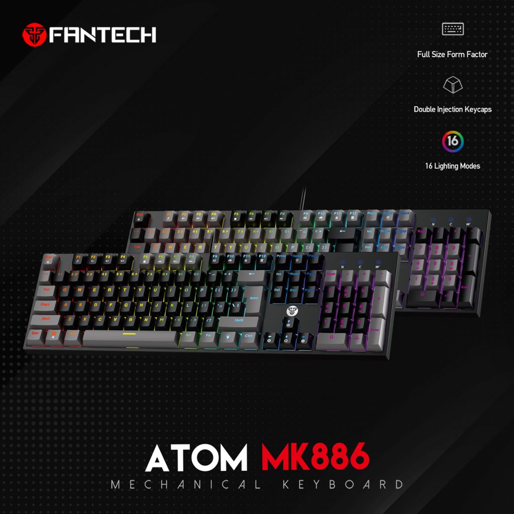 Fantech ATOM MK886 V2 Mechanical Gaming Keyboard (Black)