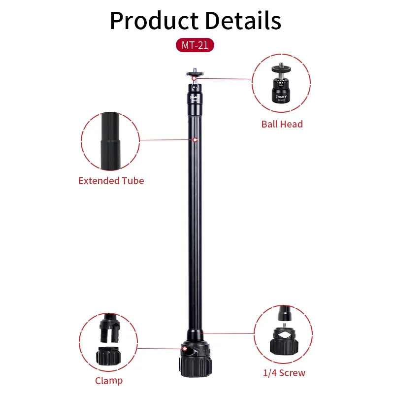 Jmary MT-21 Extendable Tabletop Tripod / Extension Arm Stand