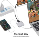 USB-C to HDMI Adapter, USB 3.1 Type C to HDMI 4K Multiport AV Converter with USB 3.0 Port Mac HDMI Adapter,USB-C Digital AV Multi Port Adapter Compatible MacBook Pro/ S8+/S9+/Projector/Monitor（Gray）