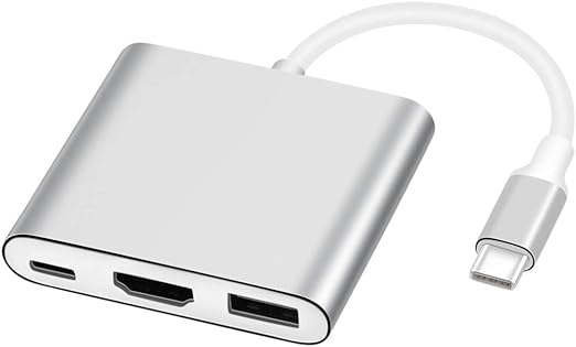 USB-C to HDMI Adapter, USB 3.1 Type C to HDMI 4K Multiport AV Converter with USB 3.0 Port Mac HDMI Adapter,USB-C Digital AV Multi Port Adapter Compatible MacBook Pro/ S8+/S9+/Projector/Monitor（Gray）