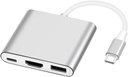 USB-C to HDMI Adapter, USB 3.1 Type C to HDMI 4K Multiport AV Converter with USB 3.0 Port Mac HDMI Adapter,USB-C Digital AV Multi Port Adapter Compatible MacBook Pro/ S8+/S9+/Projector/Monitor（Gray）
