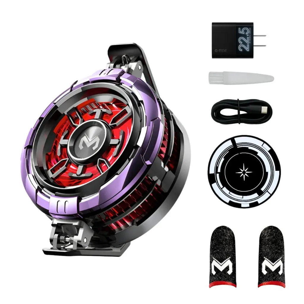 MEMO CX08 Pro 15W Gaming Phone Cooler, Magnetic & Clip, RGB, Type-C