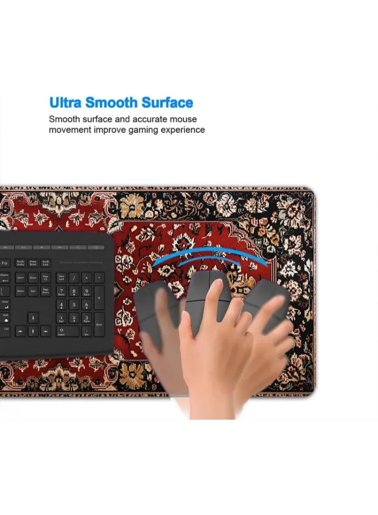 Bohemian Gaming Large Mouse Pad Retro Boho بRed _8”.webp