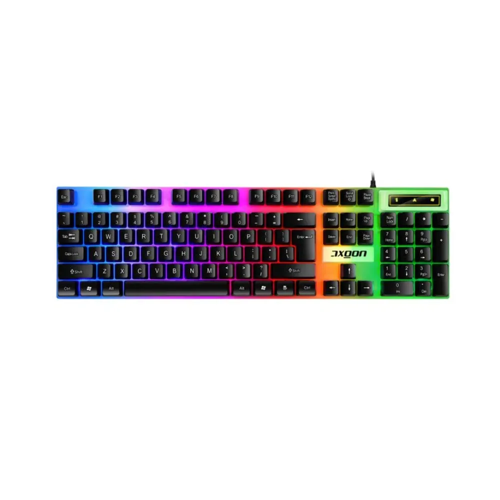 Axgon AX1COM31 3-in-1 Gaming Combo - RGB Keyboard, 3500 DPI Mouse & Mousepad, Black