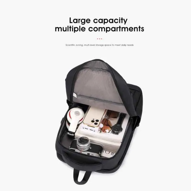 Rahala 901 Laptop Backpack, 15.6-Inch, Water-Resistant, Black