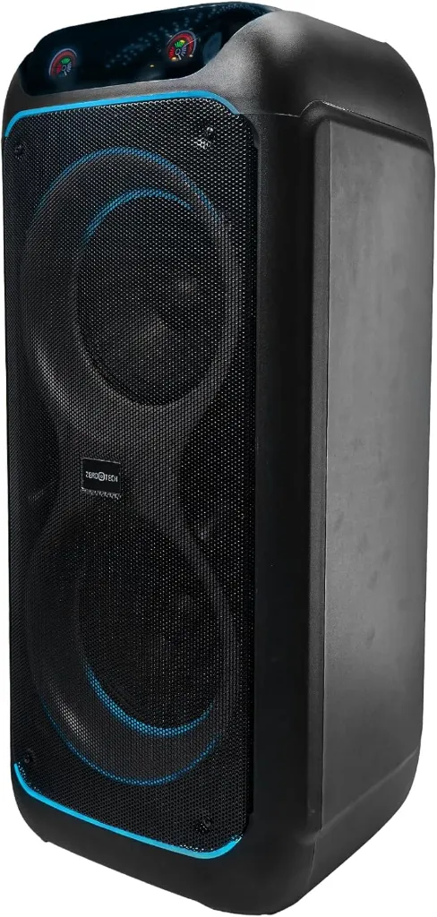 Zerotech Dual 8-Inch Bluetooth Party Speaker, 100W (2×50W), Black