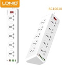 LDNIO SC10610 2500W 10 SOCKETS with 5 USB Ports and 1 TYPE-C PD PORT, DESKTOP