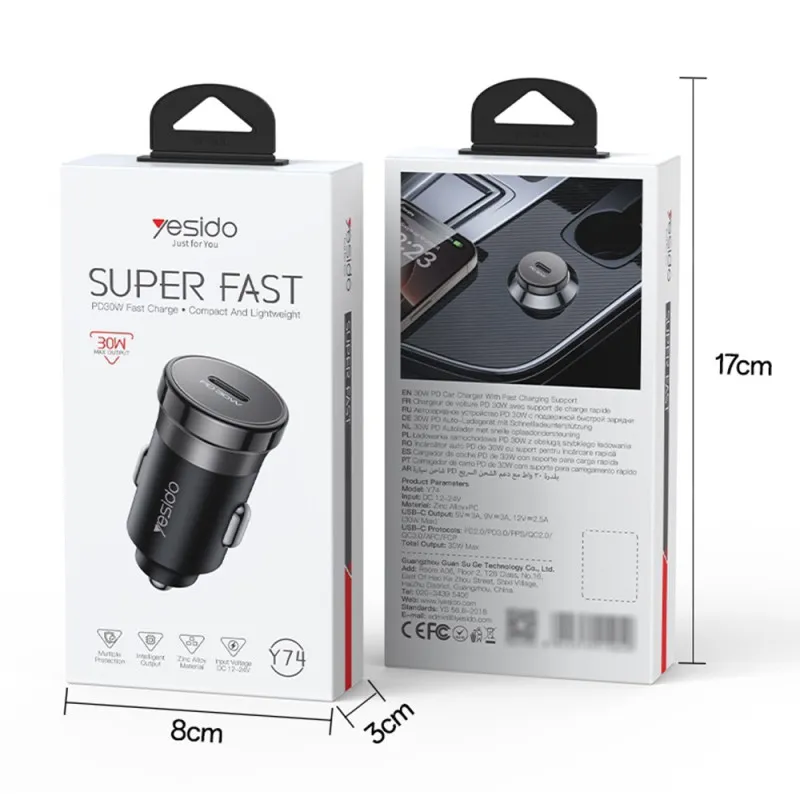 chargeur-voiture-30w-rapide-usb-c-yesido (3).webp