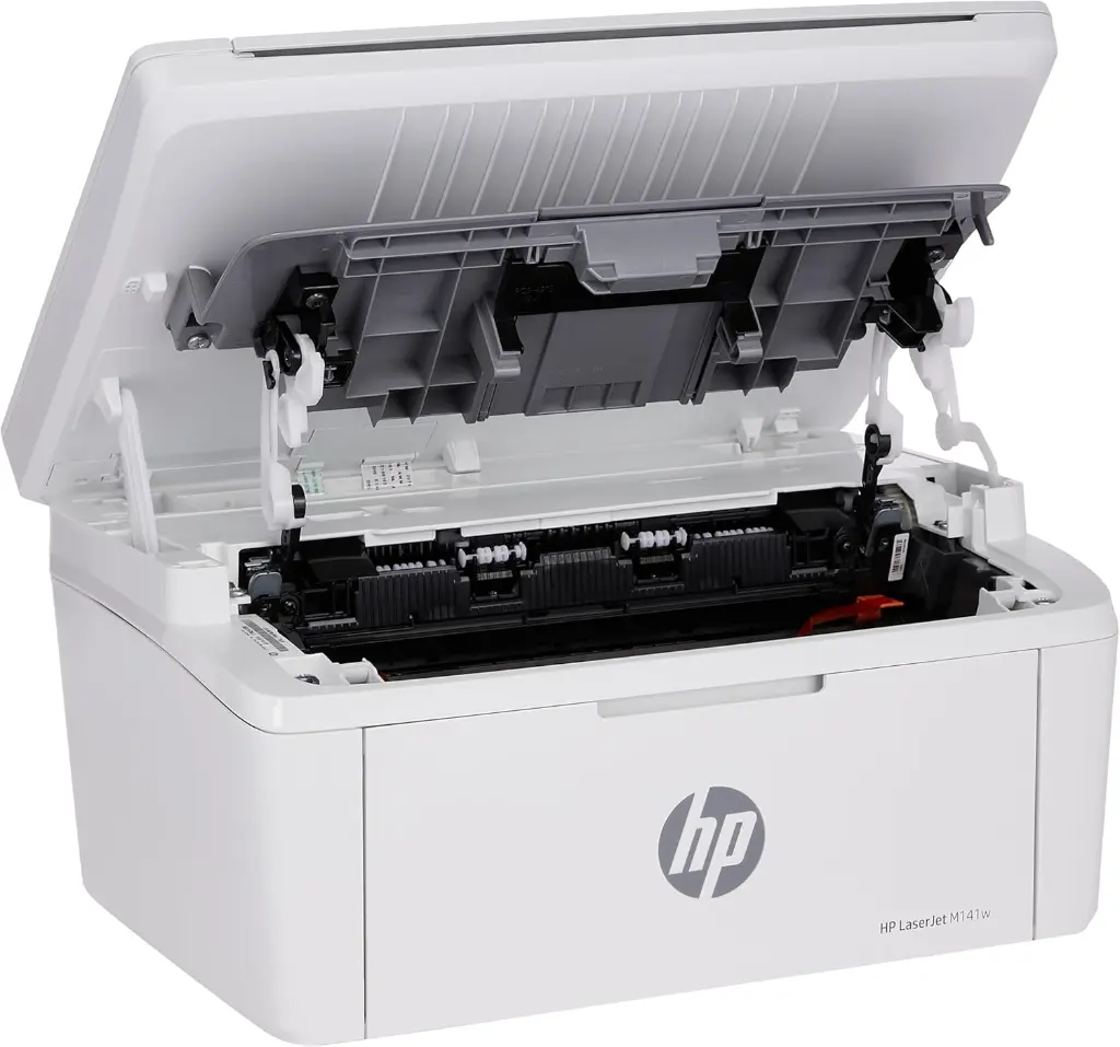 طابعة HP LaserJet MFP M141a متعددة الوظائف الليزرية (7MD73A) طباعة ونسخ ومسح ضوئي - بيضاء