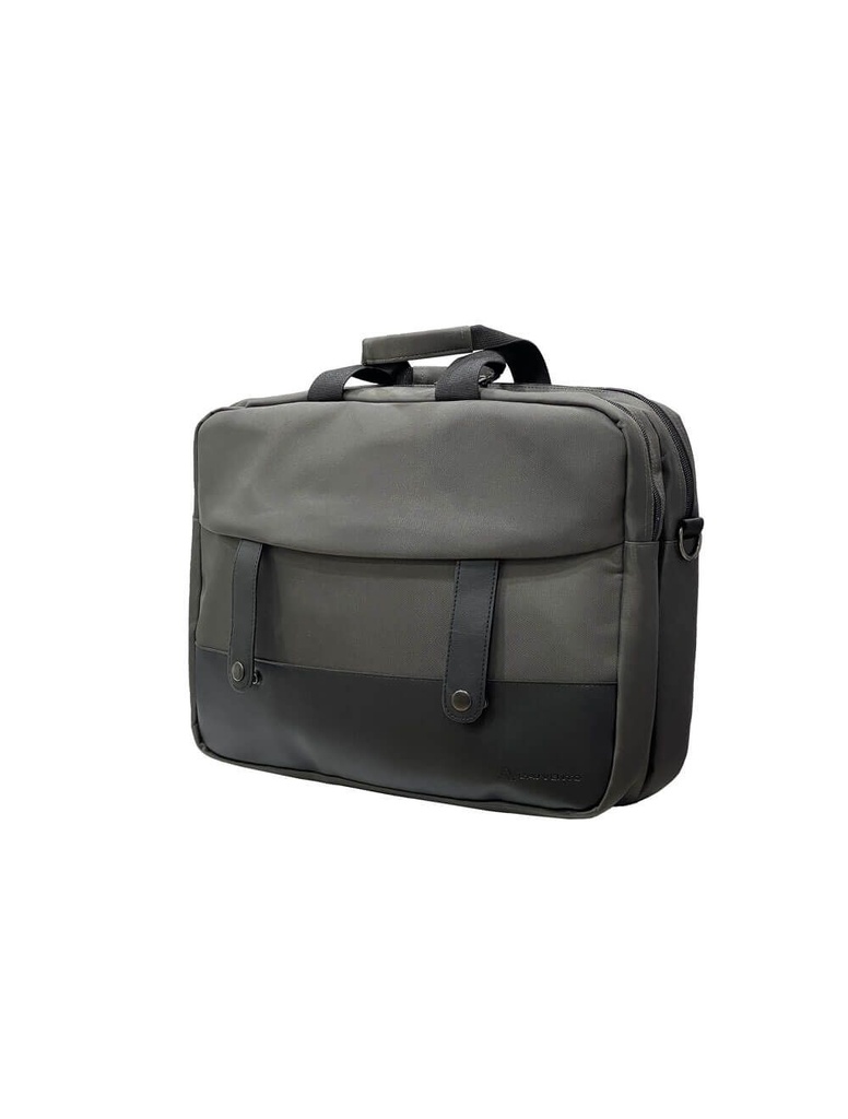 [BG633] L'avvento (BG633) Double Business Laptop Shoulder Bag fits up to 15.6" - Gray
