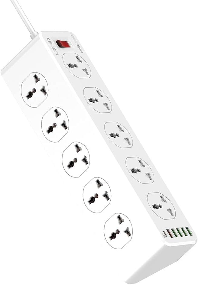 LDNIO SC10610 2500W 10 SOCKETS with 5 USB Ports and 1 TYPE-C PD PORT, DESKTOP