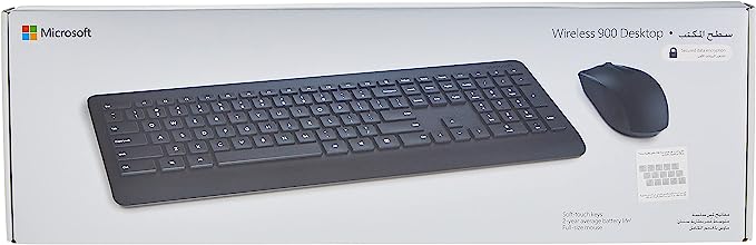 Keyboard & Mouse Combo Microsoft PT3-00018 900 Wireless Black