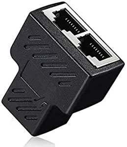 conectorRj45 1*2 Connector Lan Splitter Jointer Adapter for Cat5, Cat5e, Cat6, Cat7 Cable