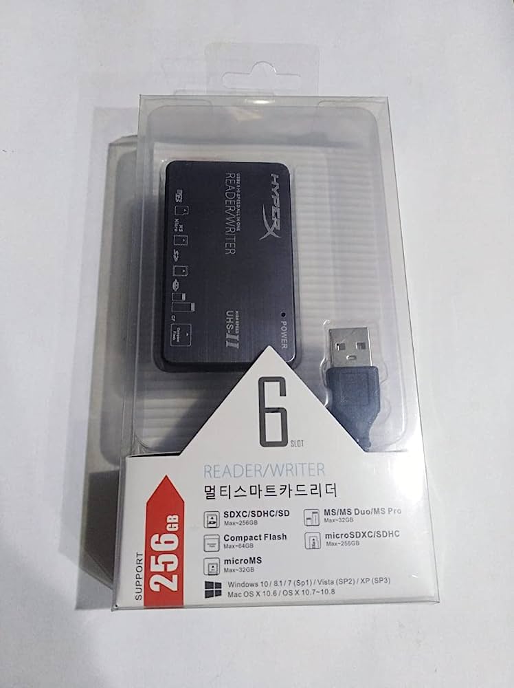 iETOP Card Reader C3-08 6-in-1 USB 2.0 Memory Card Reader for PC/Laptop