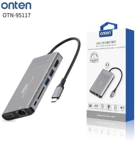 Onten 95117 8 IN 1 Type-C Multifunctional Dock Station