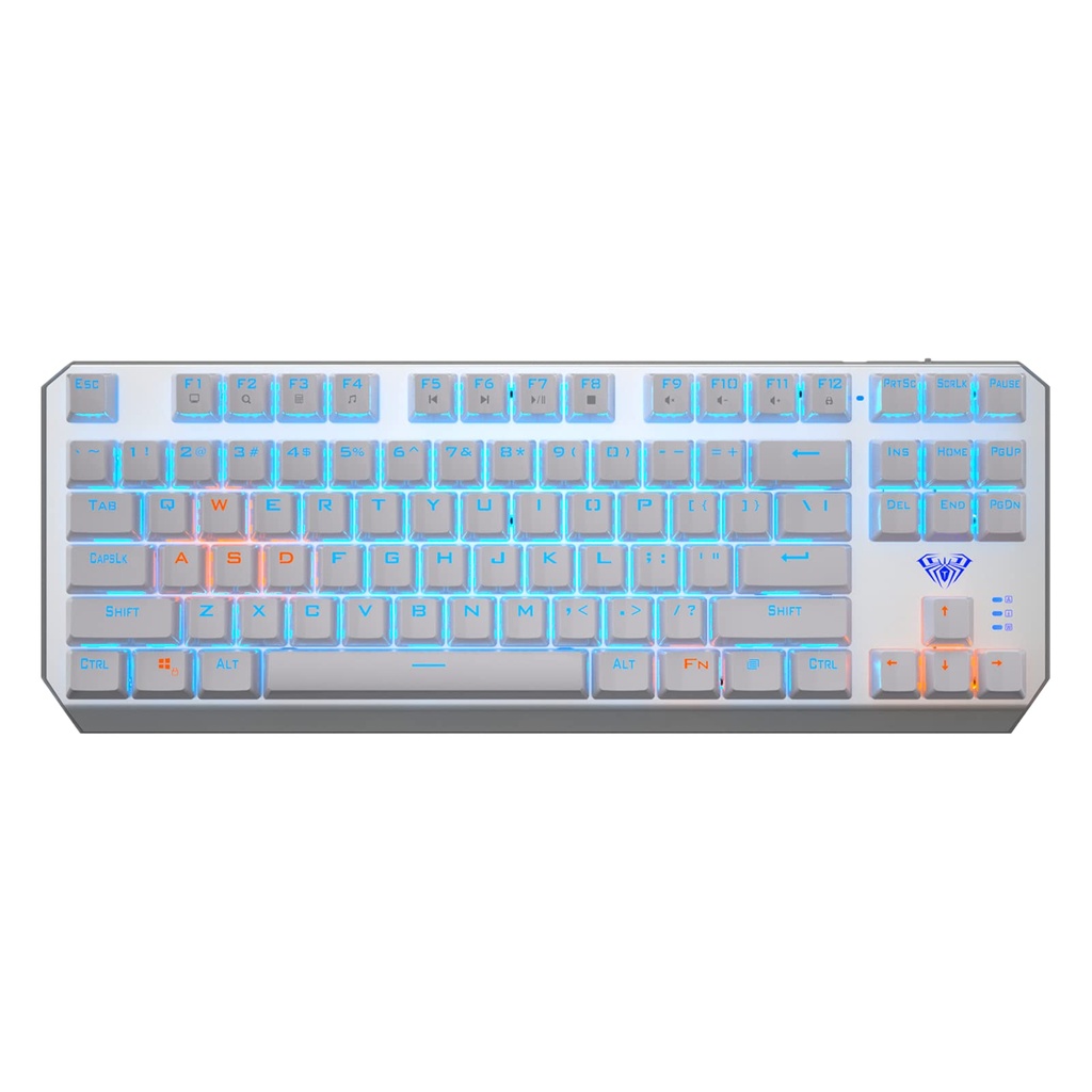 Keyboard Aula F3087 Mechanical Gaming Arabic English Blue White