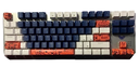 Aula F3087 Mechanical Gaming Keyboard with Rainbow Backlit LED - RED Switches, Arabic/English(( COLOR WHITE-BLUE-ORANGE)) 