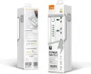 Power strip with 5 AC sockets, 6x USB LDNIO SC5614, EU/US, 2500W (white)